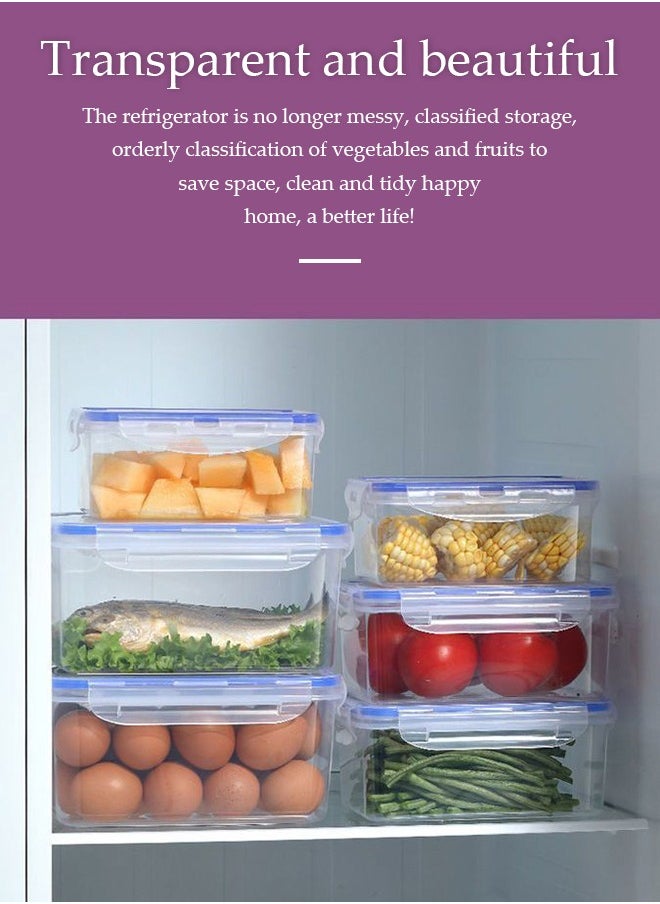 Generic - Food Storage Containers Set - Pack of 3 (3 Containers & 3 Snap Lids)- Reusable & Leftover Food Lunch Boxes - Leak Proof, Freezer & Microwave Safe - Image 1