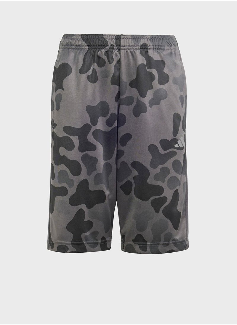 Adidas - Kids Train Essential All Over Printed Shorts - Image 1
