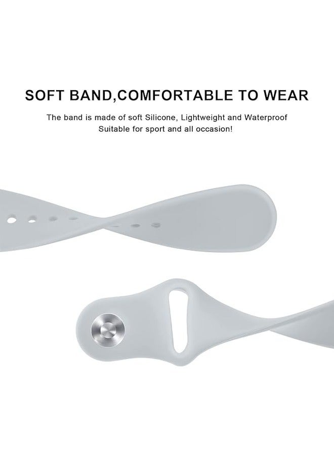 ELTRAZONE Gray Soft Silicone Sport Band for Samsung Galaxy Watch 6 - Replacement Strap for 40mm, 44mm, 43mm, and 47mm Models - Image 3