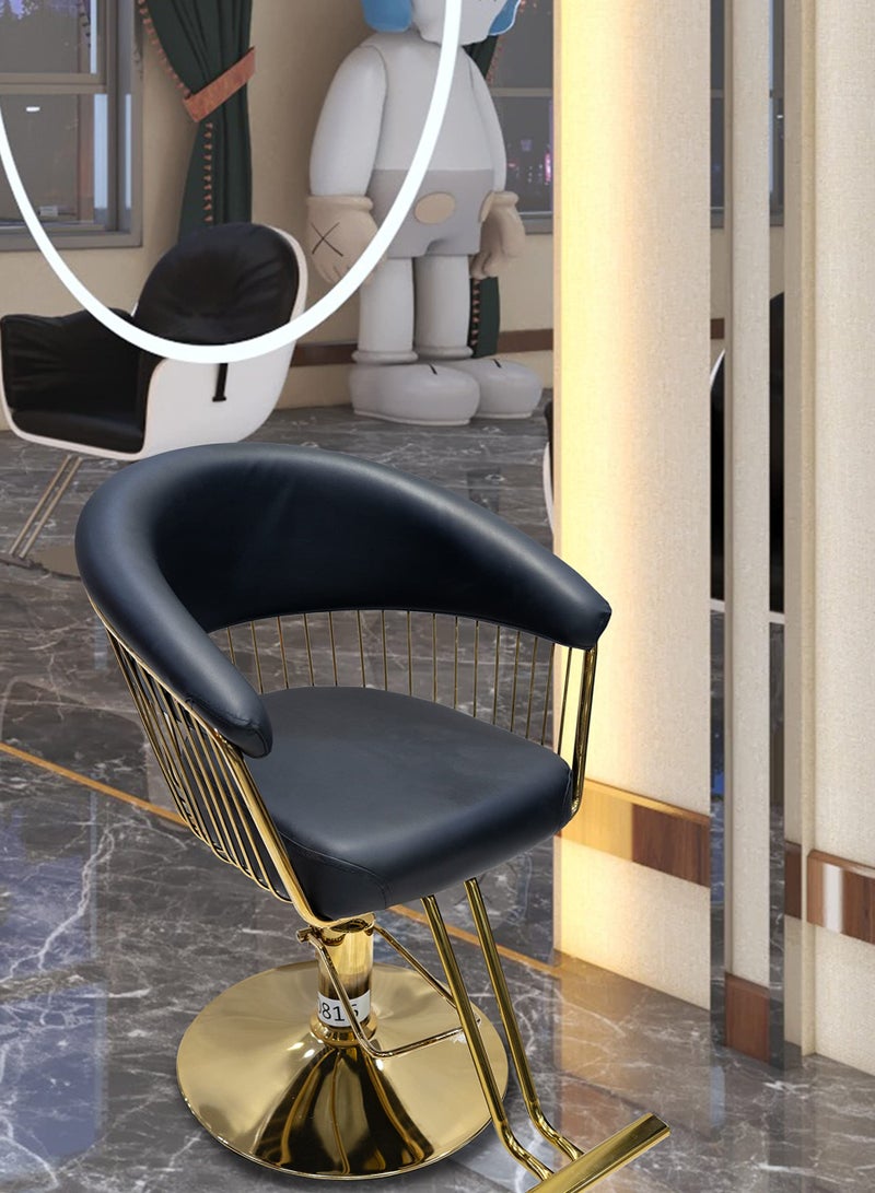 ميشيدا سيدات الحلاق كرسي تصفيف الشعر كرسي هيدروليكي الصالون كرسي التثبيت الحرة (أسود) - Image 5