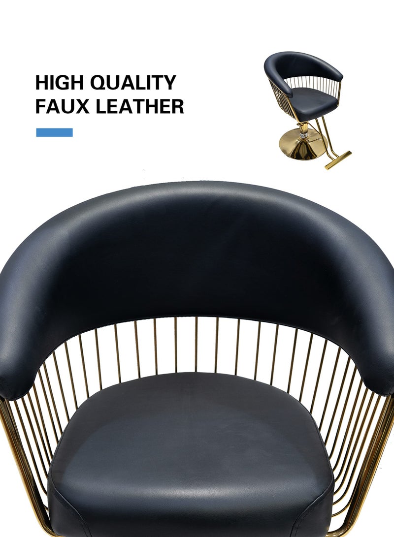 ميشيدا سيدات الحلاق كرسي تصفيف الشعر كرسي هيدروليكي الصالون كرسي التثبيت الحرة (أسود) - Image 4