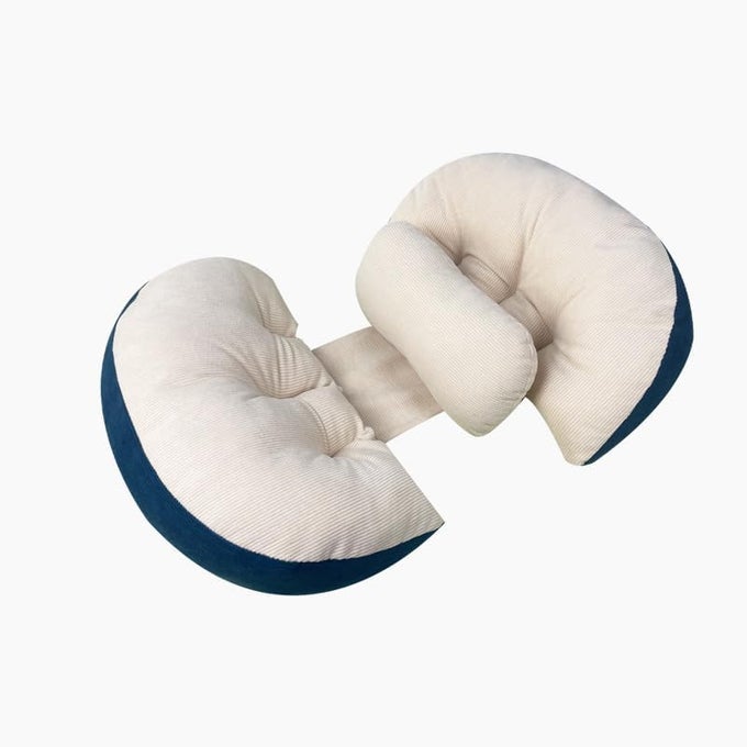 USHAPED COOLING PREGNANCY PILLOW FOR SIDE SLEEPERS FULL BODY MATERNITY SUPPORT WITH REMOVABLE COVER BLUE PACK OF 1