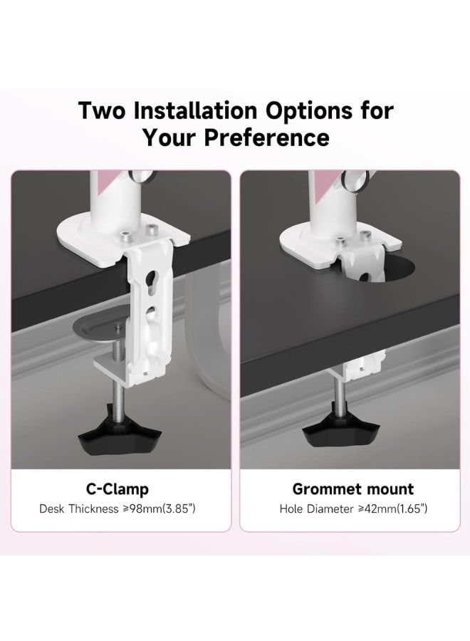 Single Monitor Arm, Monitor Mount Gas Spring Monitor Arm Desk Mount, Adjustable Gas Spring Monitor Stand for 17-35 inch LCD LED Computer Monitor, Monitors Weight Capacity up to 11kg - Image 5