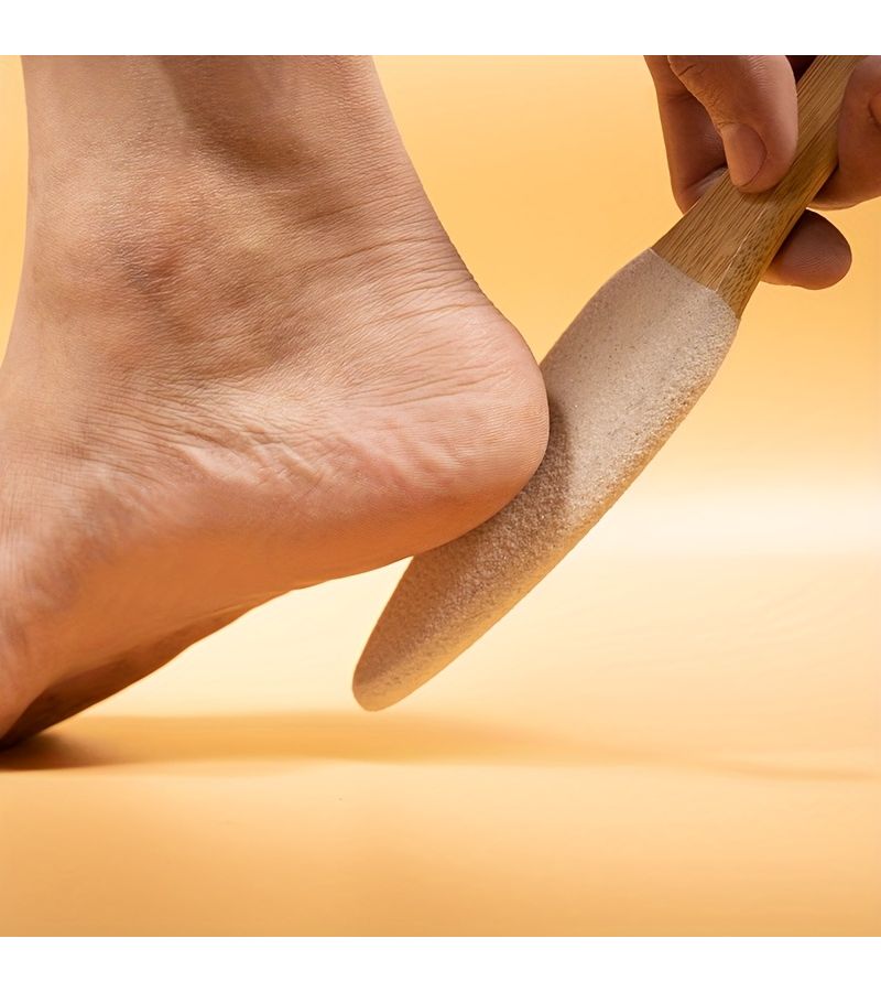 Dual Sided Pumice Stone And Foot File Ergonomic Handle Remover For Cracked Feet Heels Elbows Hands Durable Polypropylene Exfoliator For Hard Skin White Shower Use - Image 5
