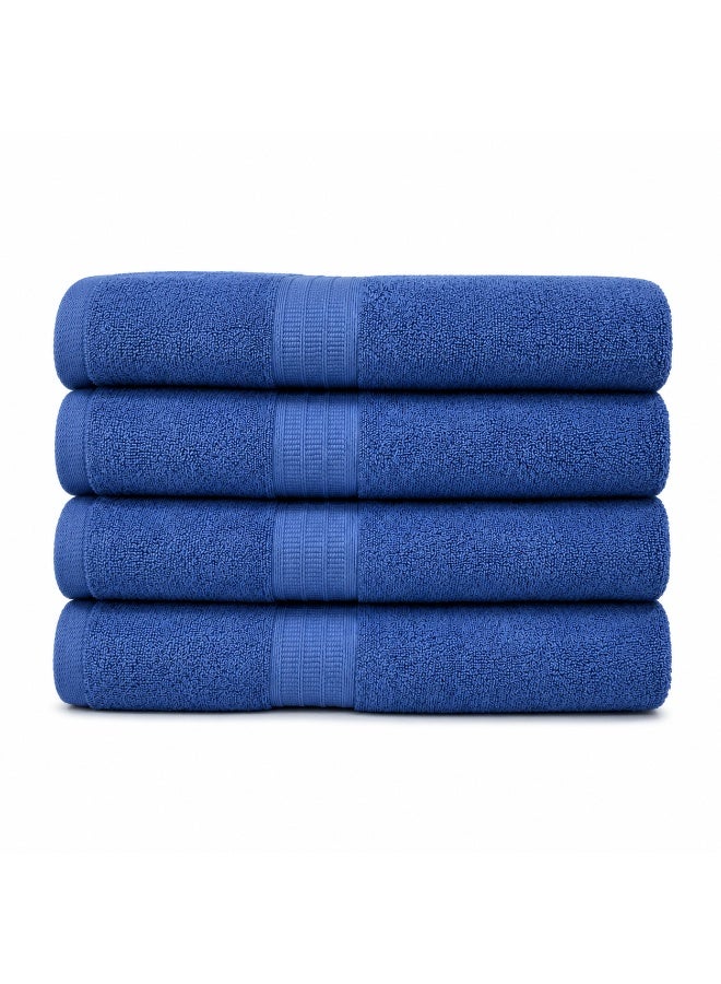 Bliss Casa Indigo Home Towel Premium 650 GSM Quality 20/D Ring Spun Indigo Home Cotton Luxury Towels Set Highly Absorbent, Quick Dry and Soft Feel Bathroom Towels (Doli Skin, Hand Towel (2 Pack)