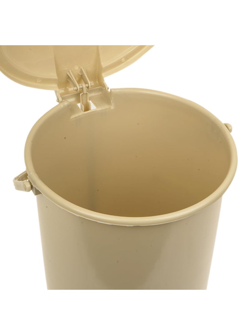 Kuber Industries Kuber Industries Dustbin Plastic Swinging Lid Dustbin Pedal Dustbin with Lid Wet Dry Waste Pedal Dustbins 10 LTR Pack of 2 Beige  - Image 4