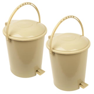 Kuber Industries Dustbin Plastic Swinging Lid Dustbin Pedal Dustbin with Lid Wet Dry Waste Pedal Dustbins 10 LTR Pack of 2 Beige - pzsku/ZF807F8665CBD32D20792Z/45/1748244583/8bc57f2d-dde6-40ac-9e30-8325d2237c34