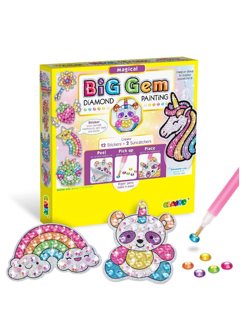 Big Gem Diamond Painting Kit Create Your Own Magical Stickers and Suncatchers Diamond Art for Kids