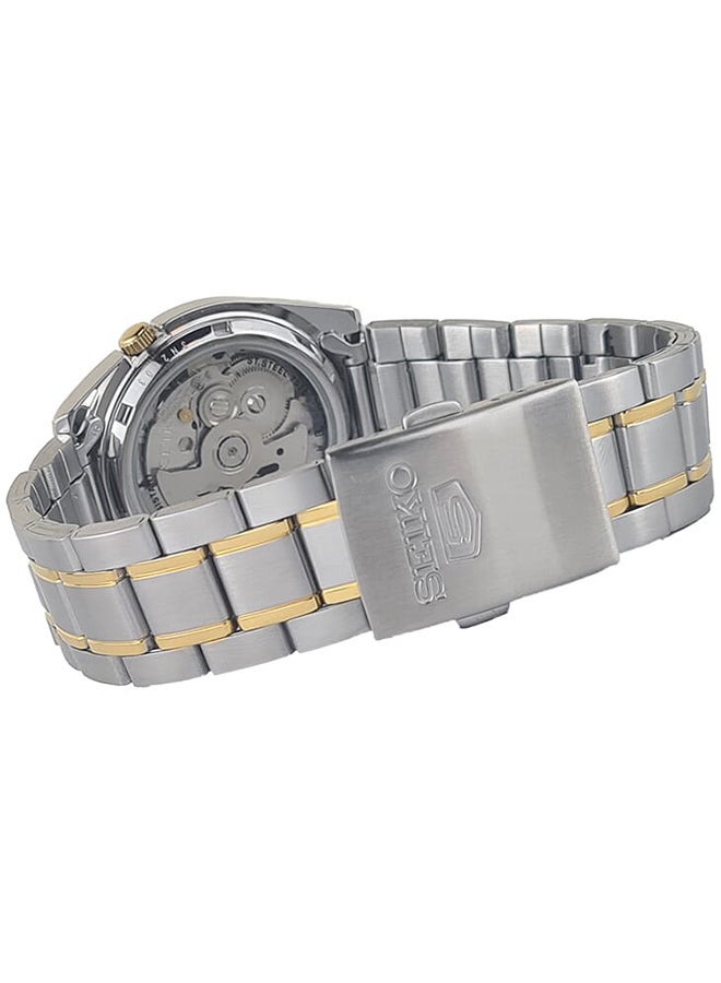 Seiko ساعة يد أوتوماتيكية للرجال من الفولاذ المقاوم للصدأ على شكل دائري أنالوج SNKL57K1 - 37 مم - Image 3