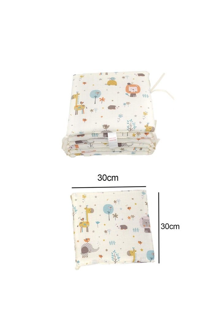 L&E 6Pcs Soft Cotton Rectangle Surround Pads for Boys Girls, Toddler Bedding Set, Soft Breathable Anti-Collision Fence Pads for Crib, Printed Crash Barrier for Kids Home Decor Gifts - Image 2