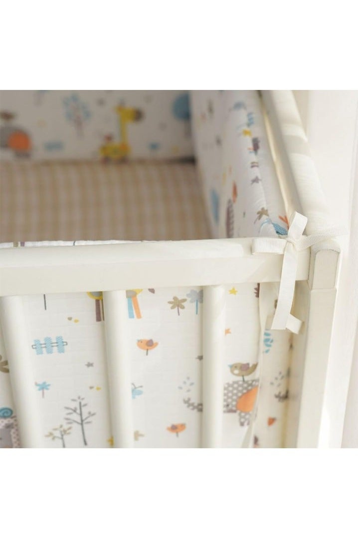 L&E 6Pcs Soft Cotton Rectangle Surround Pads for Boys Girls, Toddler Bedding Set, Soft Breathable Anti-Collision Fence Pads for Crib, Printed Crash Barrier for Kids Home Decor Gifts - Image 4