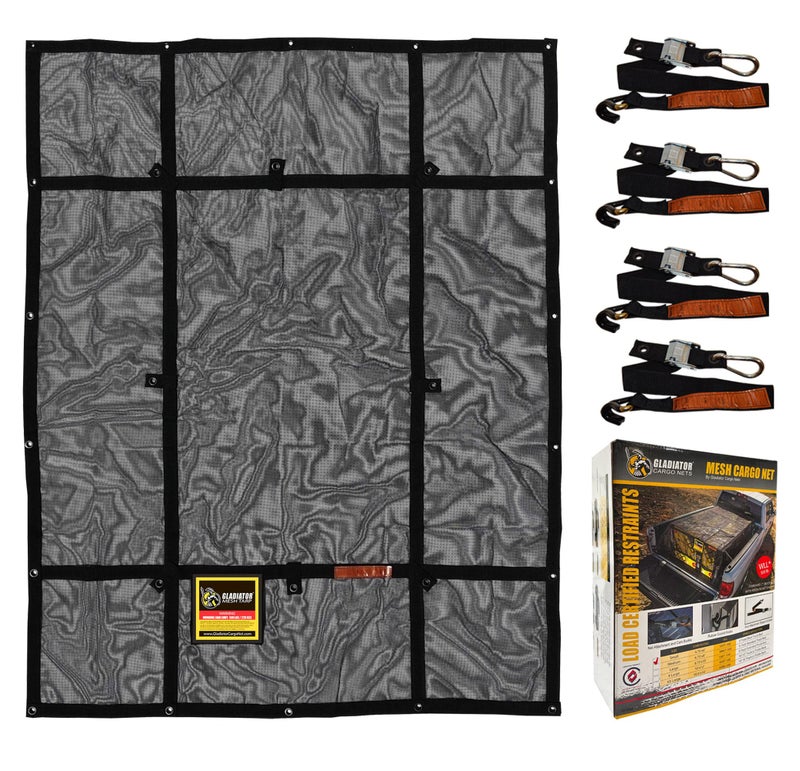Gladiator Cargo Nets Gladiator Cargo Net - RipProof Mesh Cargo Tarp - Small - 4.75' x 6' (SMT-100) - Image 1