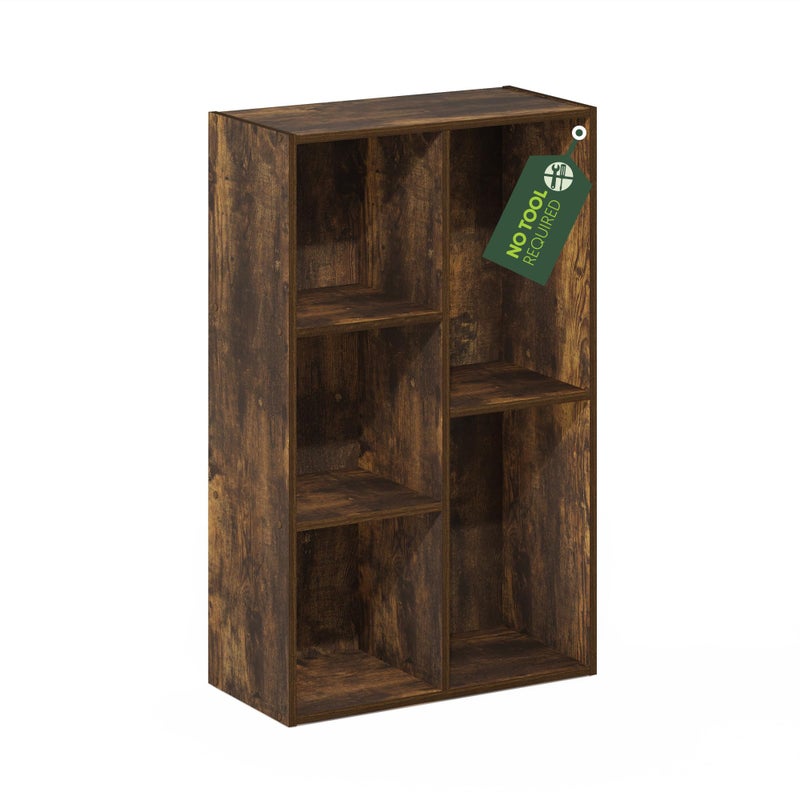 Furinno Furinno Luder 5Cube No Tool Assembly Open Shelf Amber Pine