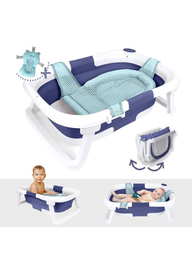 bebeleh Foldable Baby Bathtub with Thermometer & Newborn Sling – Collapsible Infant Bath Tub 0–24 Months - Image 1
