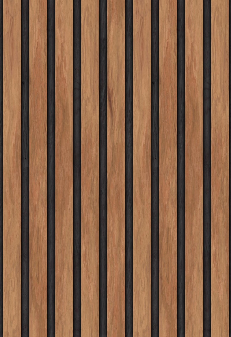 Main Street â€“ 12-Pack of 11 x 16" Peel and Stick Eco-Friendly Wallpaper Sheets â€“ Wood Slat Panel Design â€“ Removable Stick-On Wall DÃ©cor for DIY Projects and Home Styling - Image 1