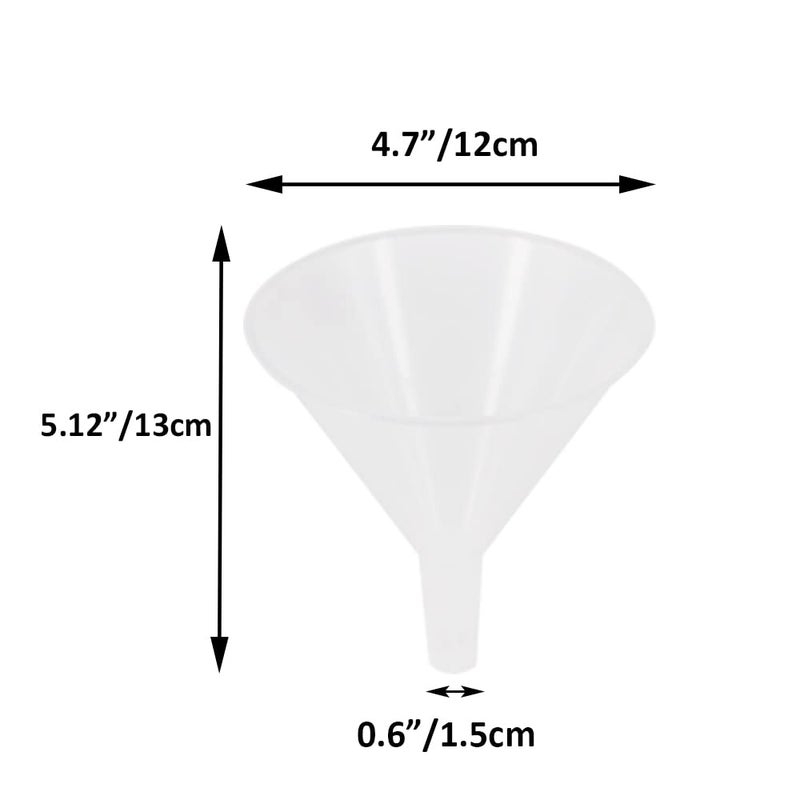 zmybcpack 8 Pack Multi-Purpose Plastic Funnels with Long Reaching Spout (4.7”) for Water Bottle, Easy and Smooth Content Transfer by ZMYBCPACK - Image 2