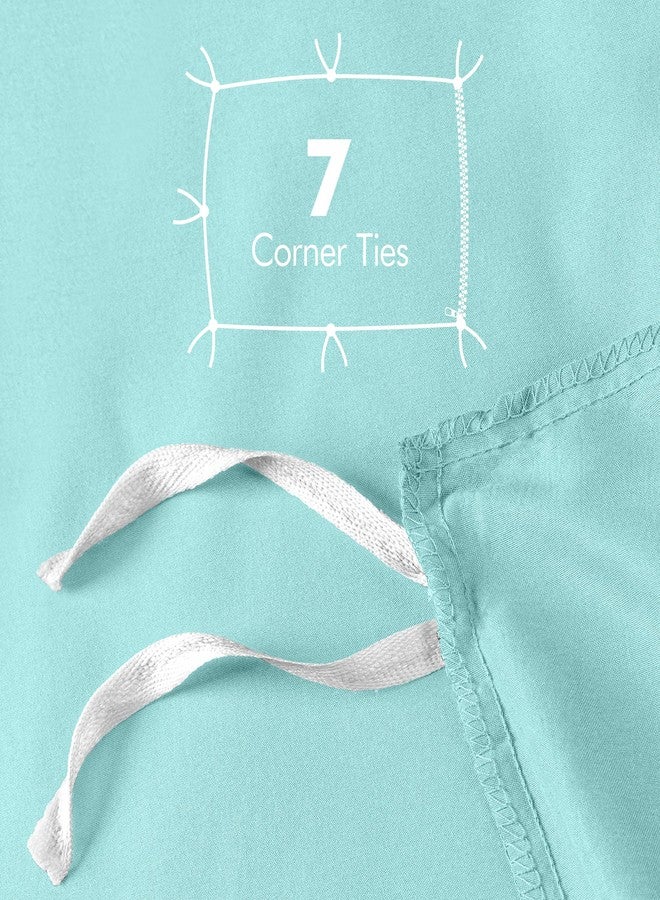 Utopia Bedding Duvet Cover Queen Size - 3 Piece with Zipper Closure - 1 Comforter Cover 90X90 Inches & 2 Pillow Shams 20X26 Inches (Spa Blue) Comforter Not Included - Image 5