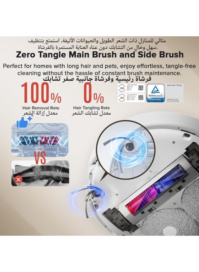 roborock Qrevo Curv Robot Vacuum and Mop, 18,500Pa Suction, Zero-Tangling, DuoDivide Main Brush, FlexiArm Arc Side Brush,AdaptiLift Chassis, FlexiArm Auto Mop Washing & Drying, Self-Emptying - Image 3