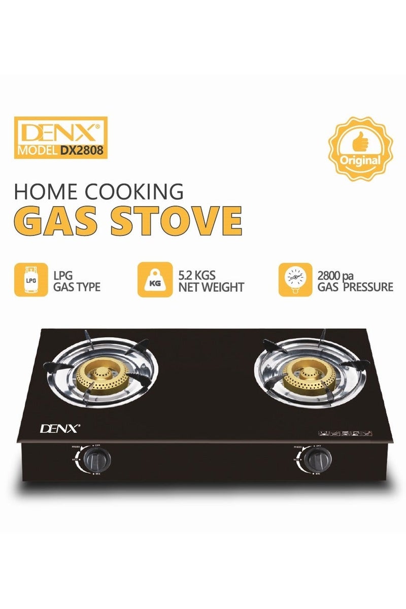 دينكس موقد غاز زجاجي مقاوم للحرارة مع شعلتين - Image 5