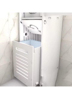 ماركة غير محددة خزانة حمام أرضية مع حامل مناديل ودرج  - Image 2