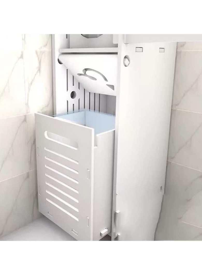 تي بي جي بي خزانة حمام أرضية مع حامل مناديل ودرج - Image 2