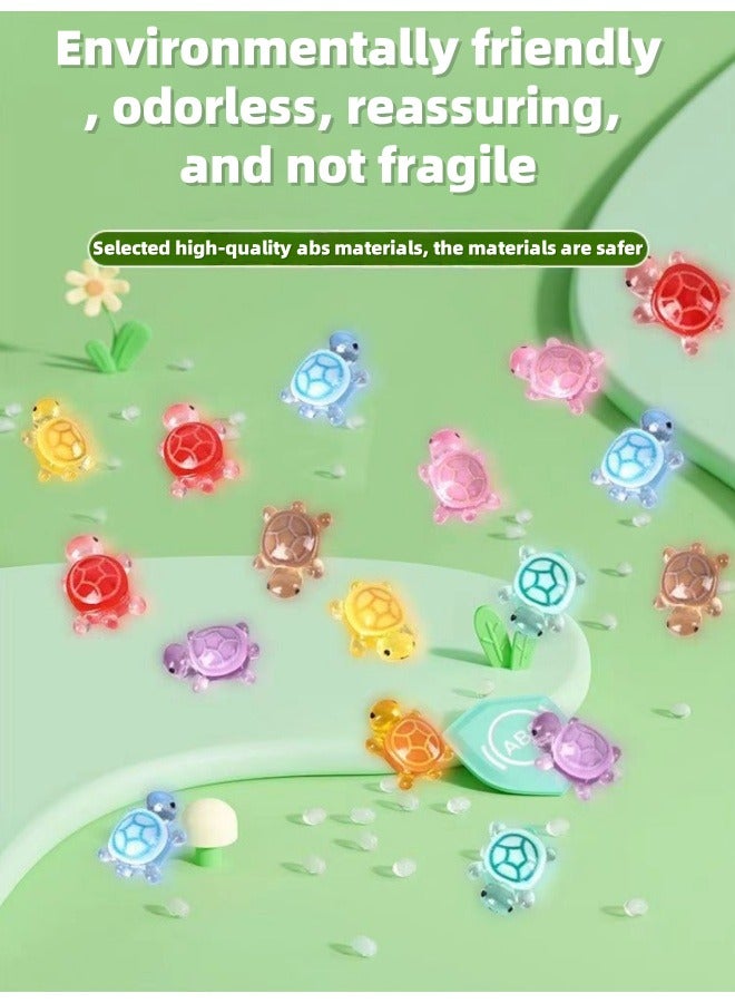 10 pcs Turtle Blind Bag Decorations: Turtle Pair, Collision, Night Light Turtle - Image 1