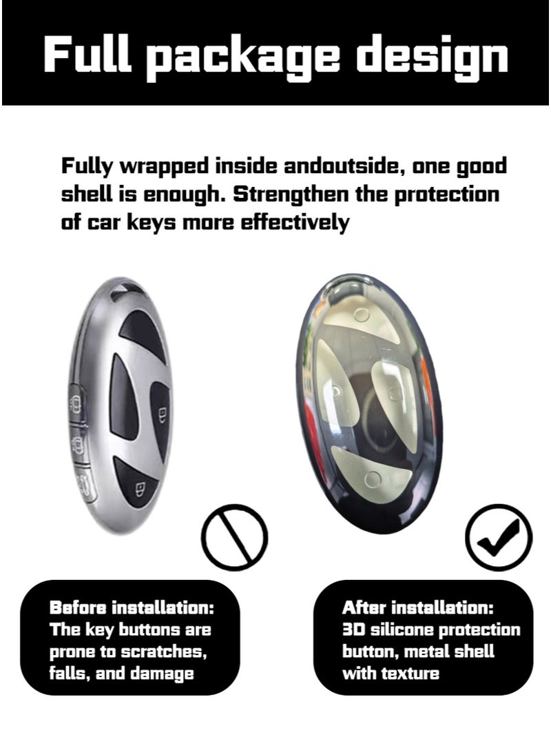 HYUNDAI Modern new car key protection cover, professional high-end design, fashionable and sporty, specially designed for modern cars, perfectly wraps car keys, wear-resistant - Image 2