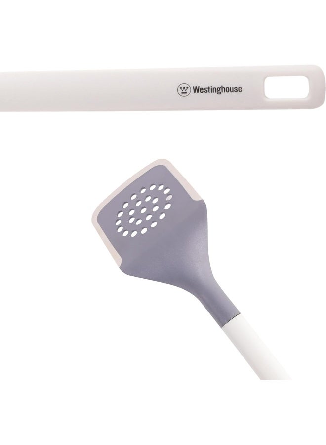Westinghouse USA Silicone/PBT Slotted Turner | Heat-Resistant Spatula for Flipping, Stirring & Straining | Non-Slip Handle | Safe for Non-Stick Cookware | Easy-to-Clean Kitchen Tool - Image 2