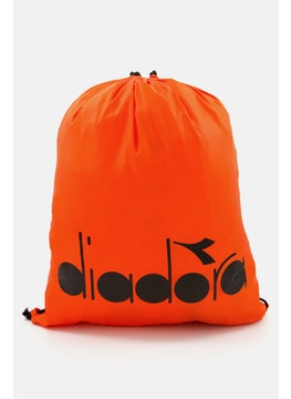 DIADORA Men Brand Logo Drawstring Sport Bag 49 H x 39 L x 0,3 W cm, Orange  - Image 1
