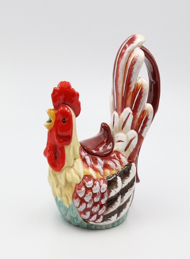 Appletree Design A Day in the Country Rooster Teapot, 7-1/2-Inch - Image 5