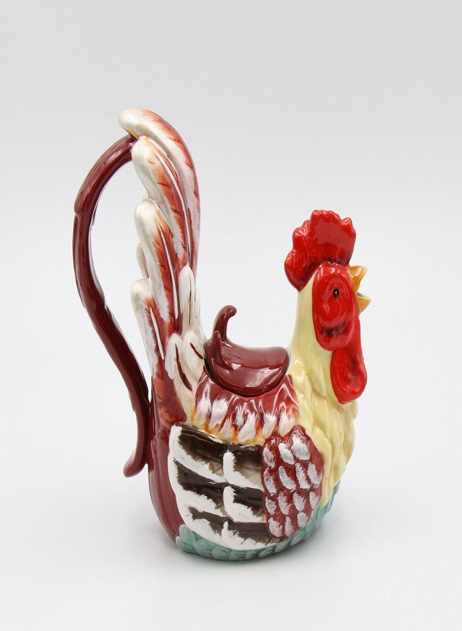Appletree Design A Day in the Country Rooster Teapot, 7-1/2-Inch - Image 3