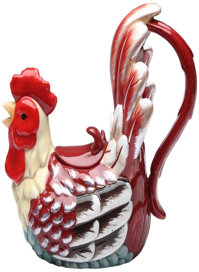 Appletree Design A Day in the Country Rooster Teapot, 7-1/2-Inch - Image 1