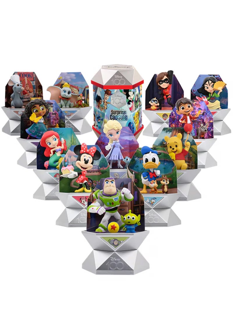 Disney كبسولات ديزني المفاجئة D100 السلسلة 2، قطعة متنوعة 1 (قد يختلف الشخصية واللون) | تمثال قابل للجمع | تمثال مفاجئ | تمثال غامض | هدية للأطفال وجامعي التحف! - Image 2
