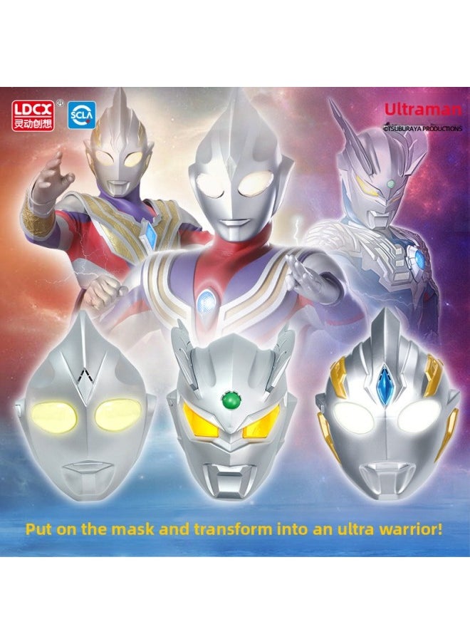 Generic - Light-emitting Ultraman Mask Children Baby Boy Light-emitting Toy Selodiga Litga 2023 Gift-Color:[litga] Ultraman Sound And Light Mask - Image 1