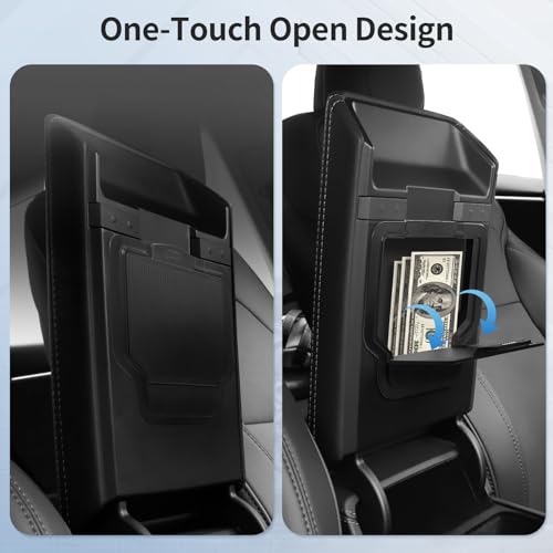 TSLDRV Center Console Organizer Tray for Tesla Model Y Juniper Accessories 2025 2026/For Tesla Model 3 Highland Accessories 2024 2025 2026 [Slide Smoothly/US Patent] Cup Holder Matte Black - Image 5
