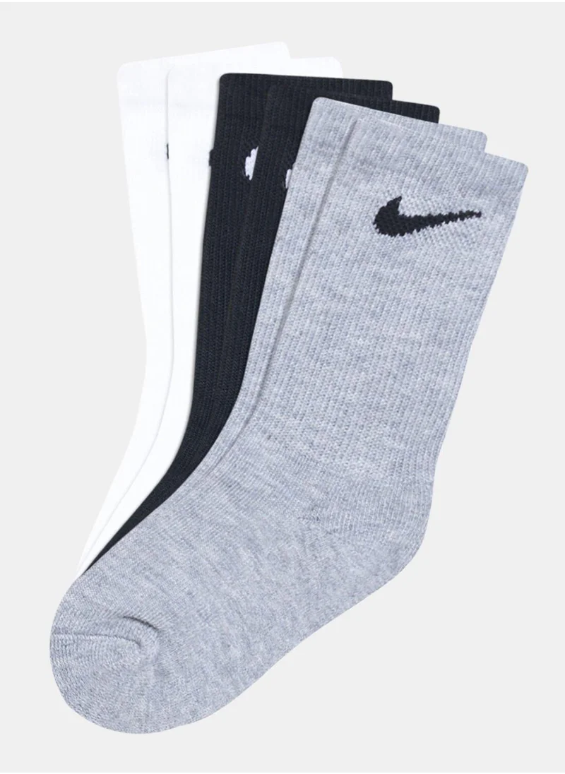 Nike Kids' Basic Pack Crew Socks (3 Pack)