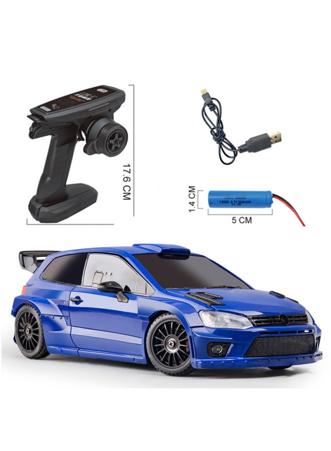 Landa Technology LD2801 Four-wheel Drive Full Scale Polo Model 1/28 Drift RC Remote Control Car Electric Toy-Color:Blue (7.4v)-Scale:1:28 - Image 4