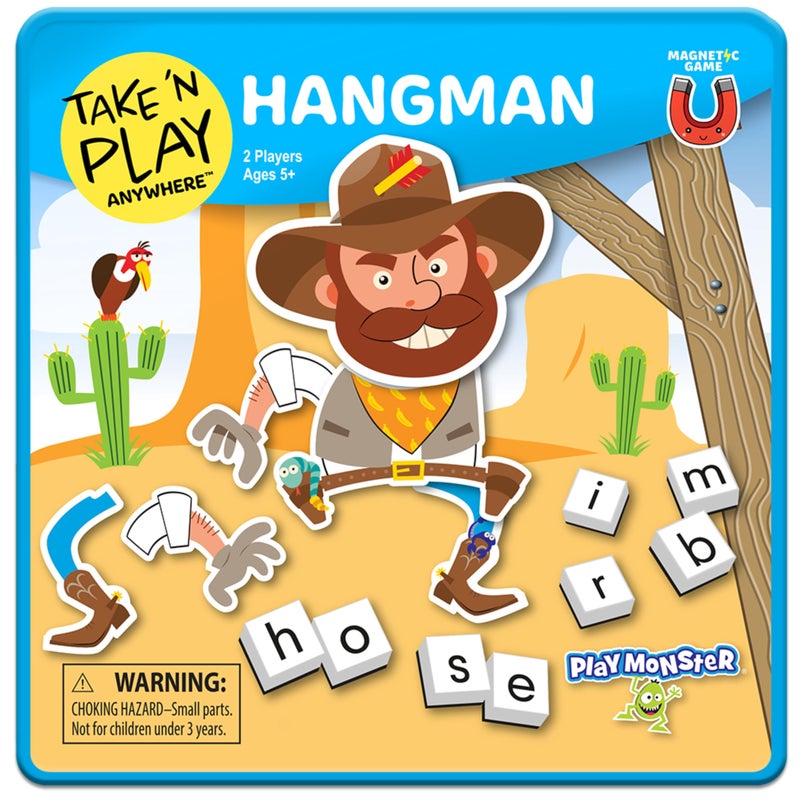 PlayMonster Take N Play Anywhere â€” Hangman â€” Easy to Use, Hard to Lose â€” Fun on the Go Travel Game â€” For Ages 5+ - Image 1