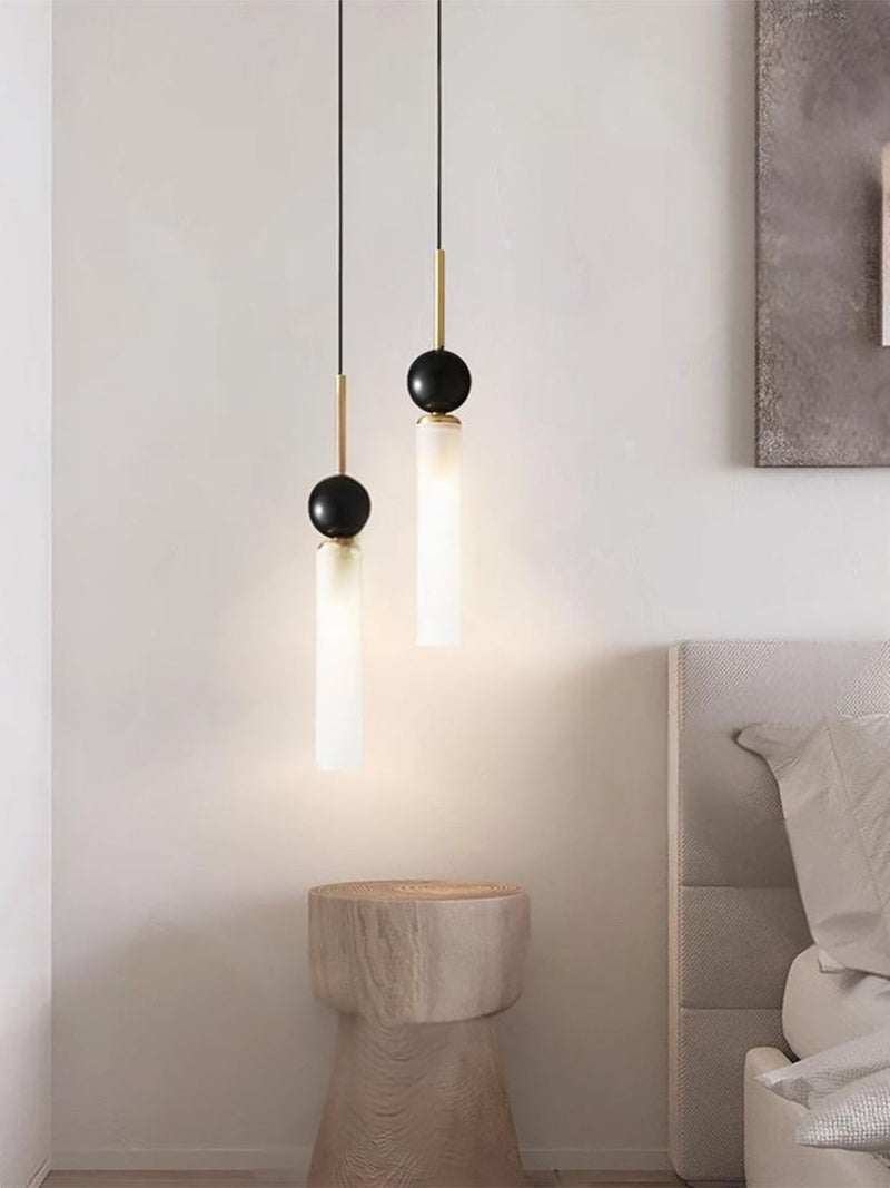 Copper & Marble LED Flush Mount Ceiling Light - Image 2