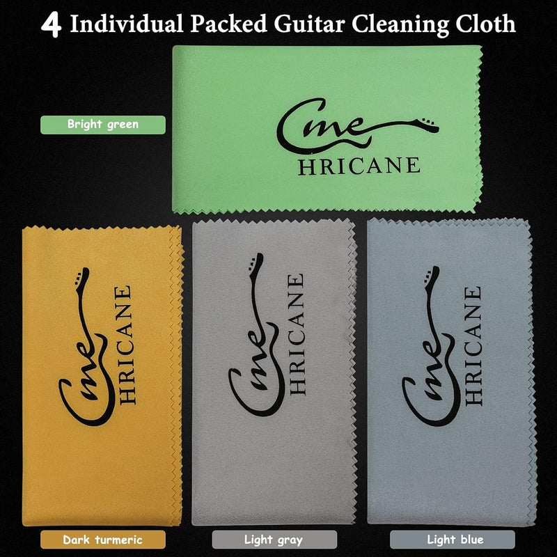 Hricane 4-Pack 12"x12" Guitar Cloths Ultrafine fiber suede Plush Polishing Cloths for Musical Instruments Premium Polishing & Cleaning Cloths for Guitar Violin Piano Clarinet Trumpet Sax Universal - Image 4