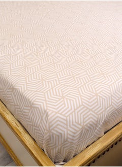 Home-Tex Design 3 Piece Hometex Design 100% Cotton King Size Printed Flat Sheet Set ABEE - 1 Flat Sheet (240x260 cm) + 2 Pillow Covers (50x80 cm)  - Image 5