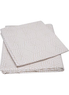 Home-Tex Design 3 Piece Hometex Design 100% Cotton King Size Printed Flat Sheet Set ABEE - 1 Flat Sheet (240x260 cm) + 2 Pillow Covers (50x80 cm)  - Image 2