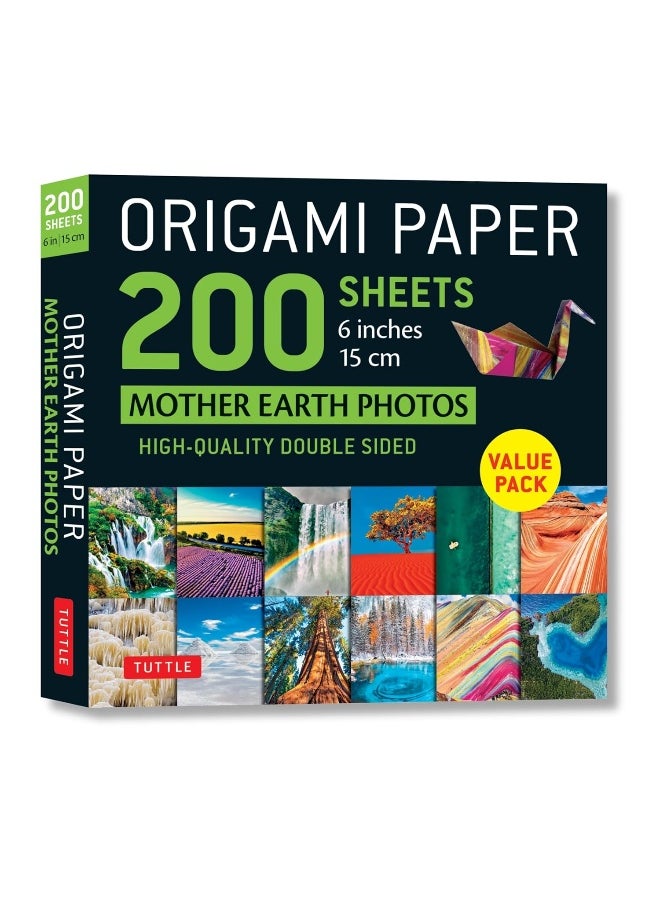 null - Origami Paper 200 sheets Mother Earth Photos 6" (15 cm): Tuttle Origami Paper: Double Sided Origami Sheets Printed with 12 Different Photographs (Instructions for 6 Projects Included) - Image 1