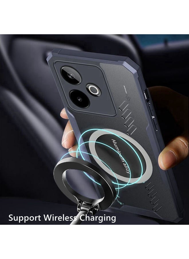 لحافظة Realme Gt 7T / حافظة Realme Gt 7 ， واقي عدسة الكاميرا المرتفعة ， غطاء واقٍ مغناطيسي متجمد لـ Realme Gt 7 / 7T ， غطاء واقٍ مقاوم للصدمات ， تبريد سريع ， تبديد الحرارة في اللعبة ， أسود - Image 5