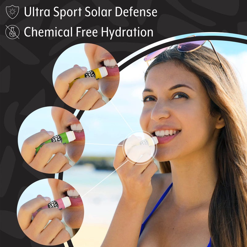 Headhunter Sport Chapstick Sunscreen SPF 30, Natural Mineral Waterproof Lip Balm For Sun Protection, Ultra Solar Defense - Reef Safe Sunblock Chap Stick, 3 Flavors - Coconut, Pineapple, Mango (3 Pack) - Image 4