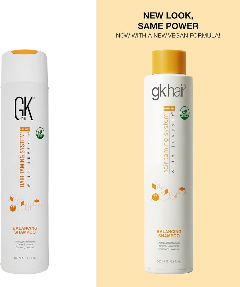 GK HAIR Global Keratin Balancing Shampoo 10.1 Fl Oz For Dry Damaged Oily Greasy & Color Treated Hair, Restores pH Levels, Sulfate-Paraben Free Daily Conditioning Deep Cleanser & Impurities Remover - Image 1