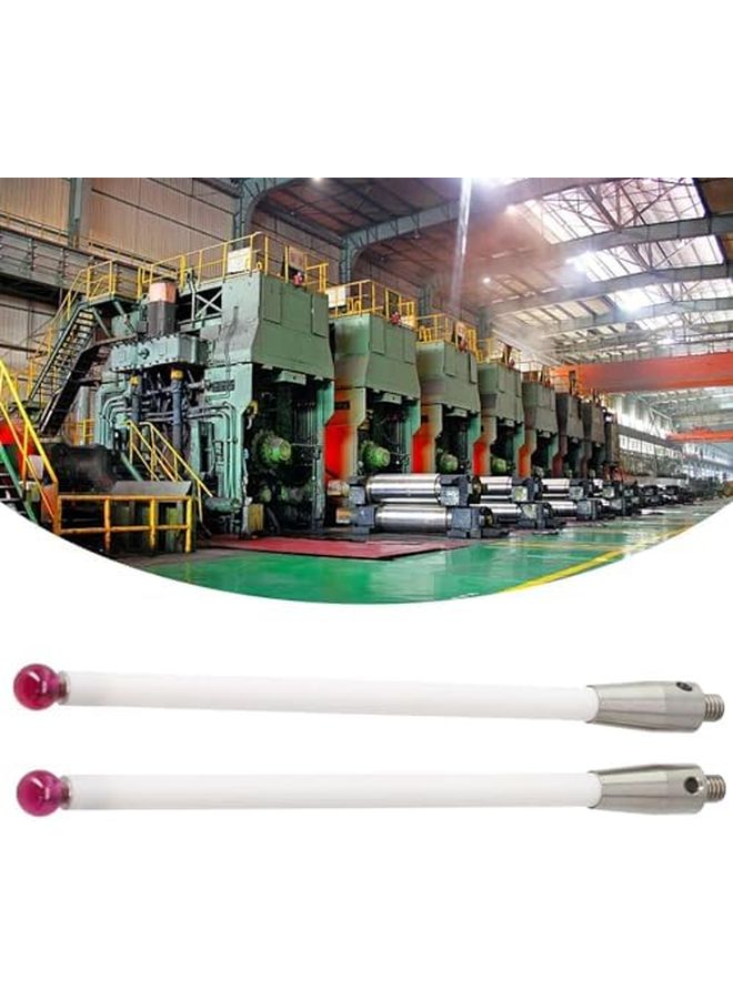 JHEUAYK 2pcs Ceramic Stylus Test Probes A-5000-3712 CMM 100mm Stem 6mm Ball Tip - Image 2