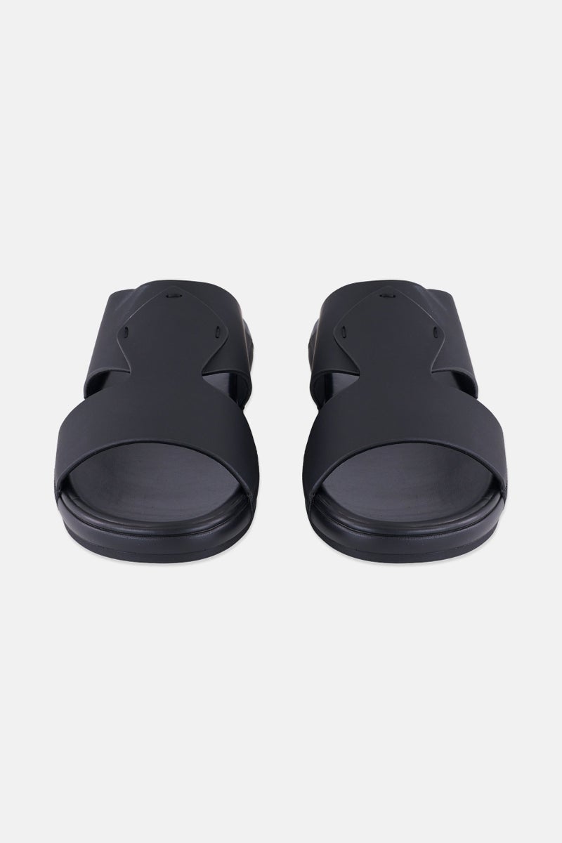 Algspar Men Slip On Arabic Sandals, Black - Image 4