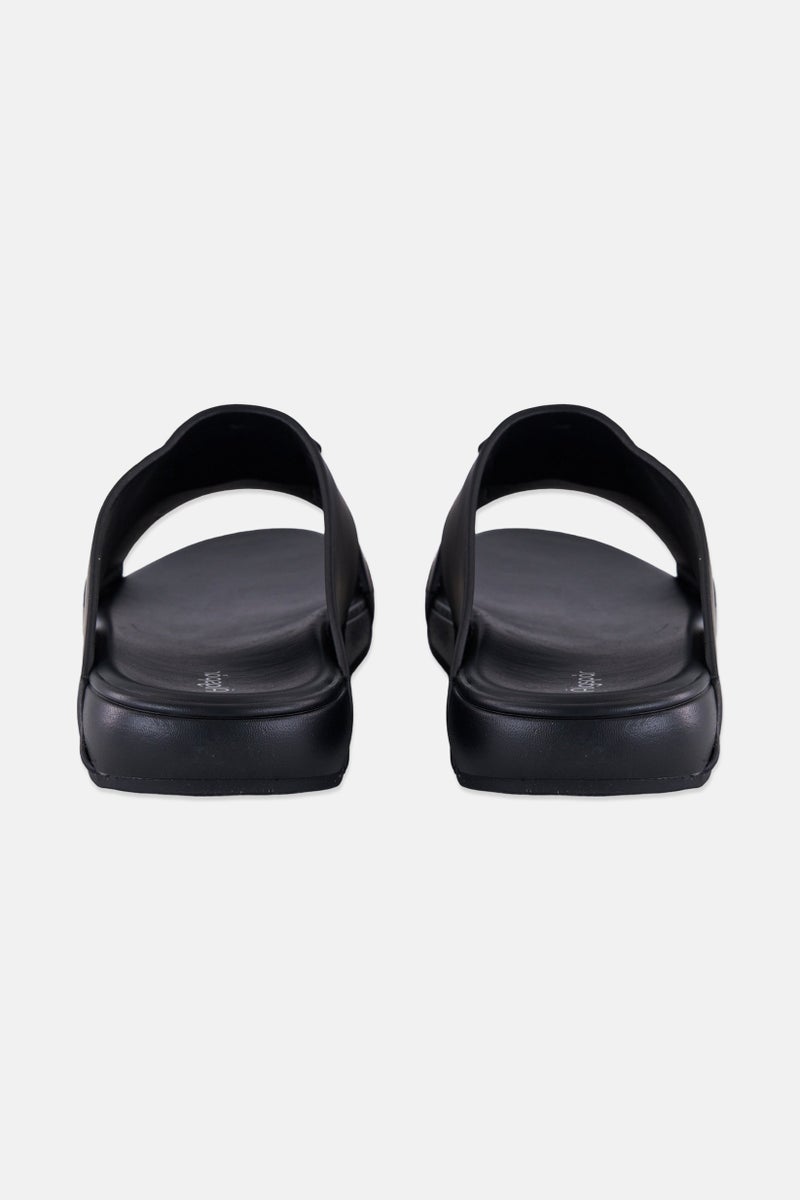Algspar Men Slip On Arabic Sandals, Black - Image 2