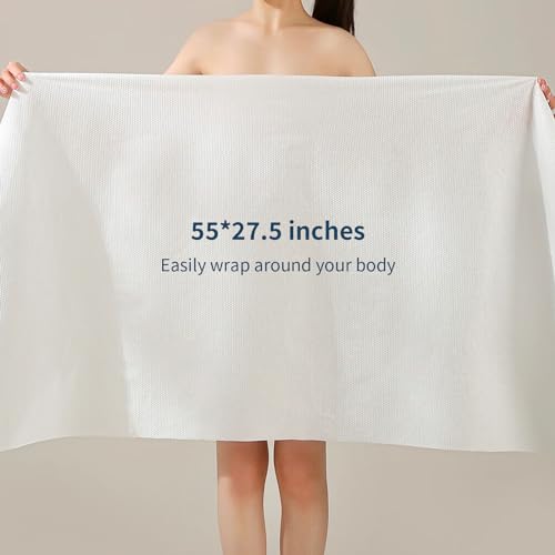 PUFFIN TRIP 10 Pack Disposable Bath Towels Durable Large Portable Thicken Camping Towels for Travel Hotel Business Trip Swimming Pet Towels Sauna Spa Hot Spring Water Play 55''X27.5'' - Image 3